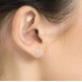 4mm .925 Sterling Silver SQ Cubic Zirconia Ears Low Profile! 106206
